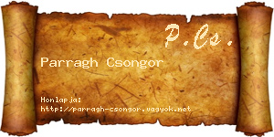 Parragh Csongor névjegykártya